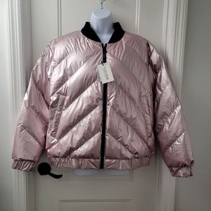 NWT Noize Minipuff Bomber in Metallic Pink
